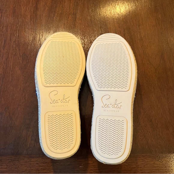 Seastar Beachwear ‘Love’ Beachcomber embroidered Espadrilles Shoes Size W6 - Picture 4 of 6